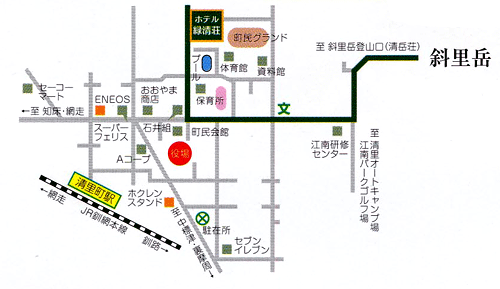 地図：ホテル緑清荘