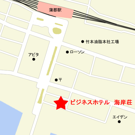 Ｔａｂｉｓｔ　ビジネスホテル海岸荘　蒲郡 地図