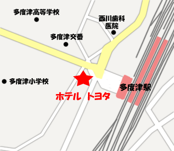 地図：ホテル　トヨタ
