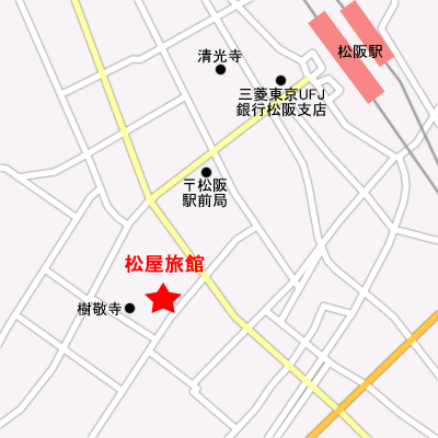 松屋旅館　＜三重県＞への概略アクセスマップ