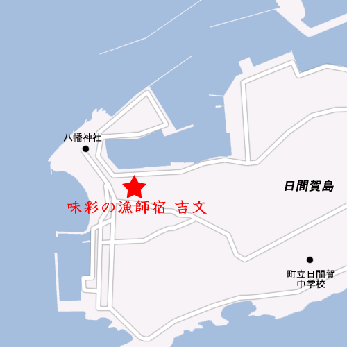 日間賀島　味彩の漁師宿　吉文への概略アクセスマップ