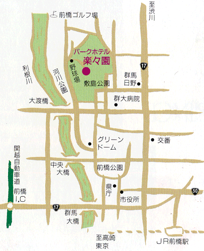 地図：パークホテル楽々園