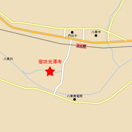 宿坊光澤寺への概略アクセスマップ