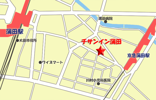 チサンイン蒲田 地図