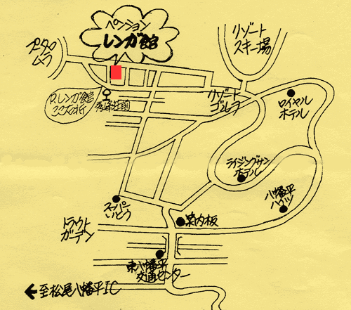 天然温泉付貸別荘レンガ館（旧：八幡平温泉郷　フレンズ別館）への概略アクセスマップ