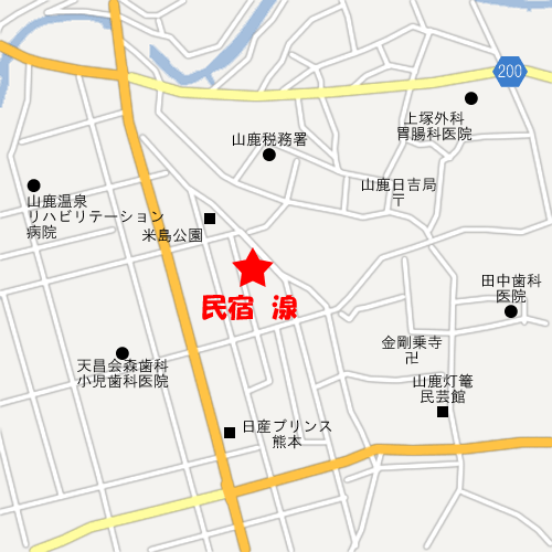Ｔａｂｉｓｔ　山鹿温泉　湯宿　湶 地図
