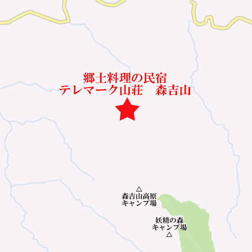 郷土料理の民宿 テレマーク山荘 森吉山の地図画像