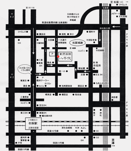地図：割烹旅館　八千代