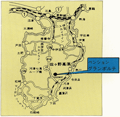 ふる里ペンション グランポルテの地図画像