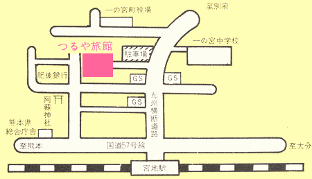 料理旅館つるや＜熊本県＞への概略アクセスマップ