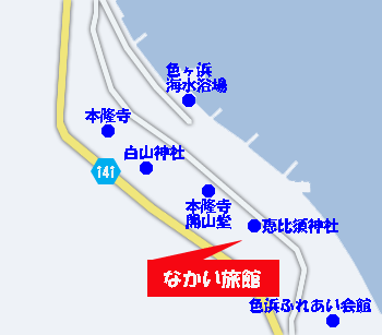 地図：敦賀ふぐの宿　なかい