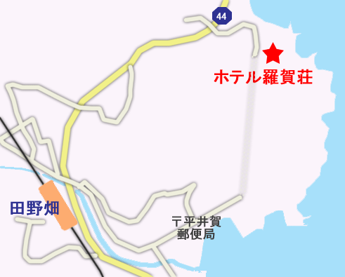地図：ホテル羅賀荘