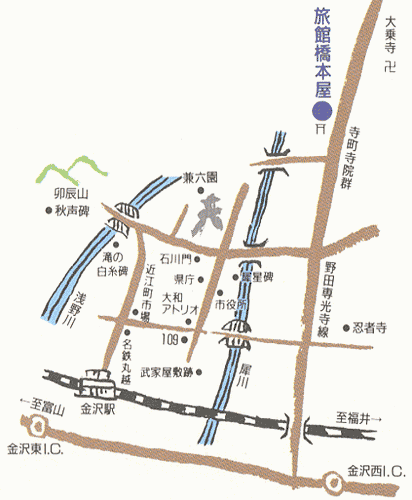 旅館 橋本屋の地図画像