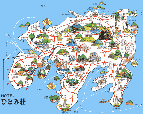 地図：ひとみ荘　＜小豆島＞