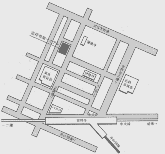 吉祥寺第一ホテルへの概略アクセスマップ