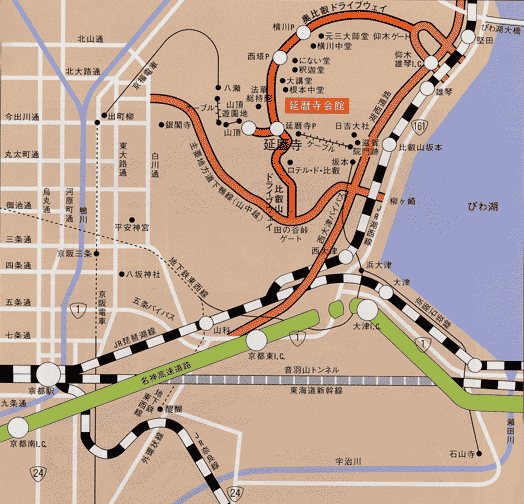 延暦寺会館の地図画像