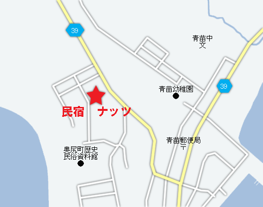 民宿 ナッツ ＜奥尻島＞の地図画像