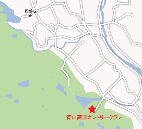 青山高原カントリークラブへの概略アクセスマップ