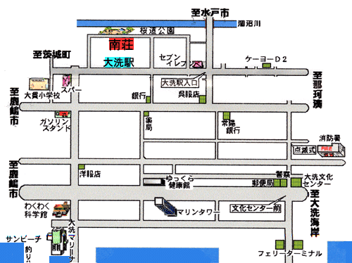 旅館　南荘への概略アクセスマップ