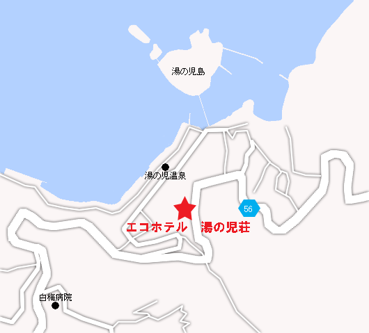 地図：エコホテル　湯の児荘
