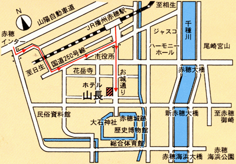 ホテル山長（ＨＯＴＥＬ　ＹＡＭＡＣＨＯＵ） 地図