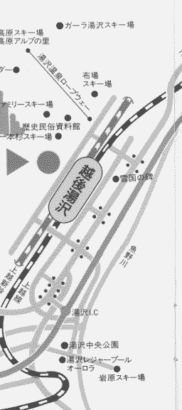 地図：越後湯沢　ＨＡＴＡＧＯ井仙