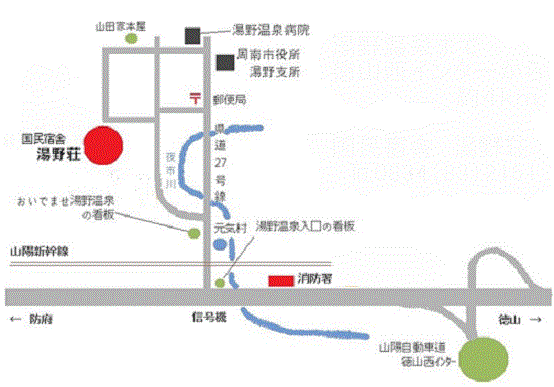 国民宿舎 湯野荘の地図画像