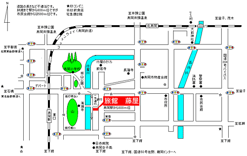 旅館　藤屋＜栃木県＞への概略アクセスマップ