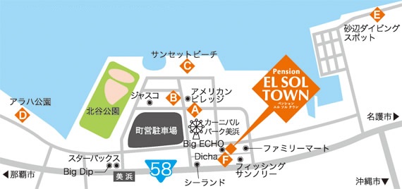 エルソルタウン沖縄の地図画像