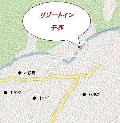 おふくろの味　料理民宿　リゾートイン千春への概略アクセスマップ