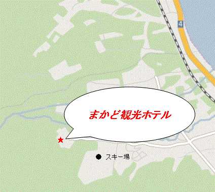 亀の井ホテル　青森まかどへの概略アクセスマップ