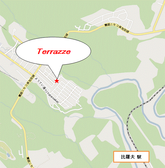 Ｔｅｒｒａｚｚｅ Ｎｉｓｅｋｏ（テラッツェ・ニセコ））の地図画像
