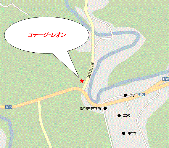 地図：コテージ・レオン