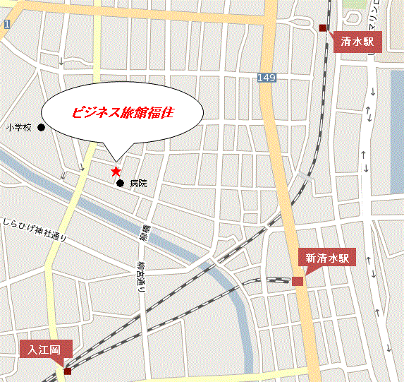 ビジネス旅館福住 地図