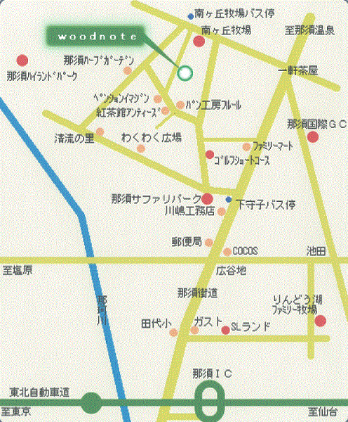 コテージウッドノート 湯本本館の地図画像