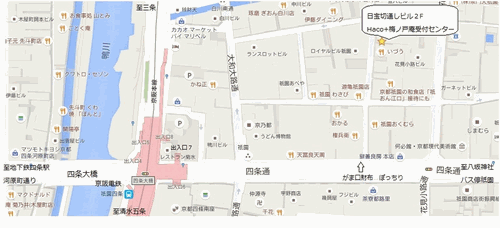 梅ノ戸庵　堺町別邸への概略アクセスマップ