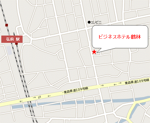 ビジネスホテル鶴林 地図
