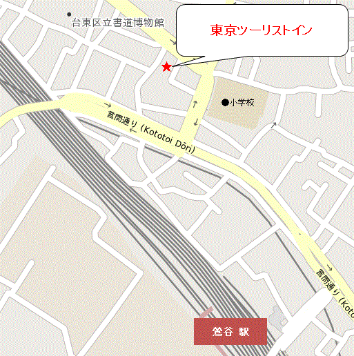 東京ツーリストインへの概略アクセスマップ