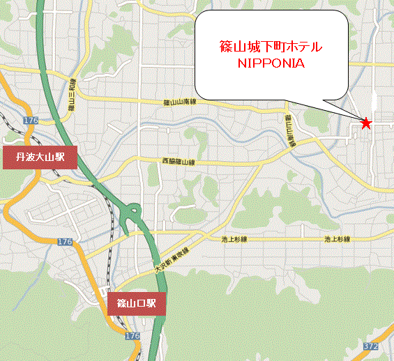 篠山城下町ホテルＮＩＰＰＯＮＩＡの地図画像