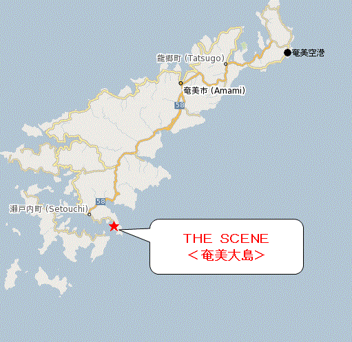 ＴＨＥ　ＳＣＥＮＥ　＜奄美大島＞への概略アクセスマップ