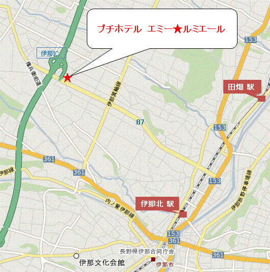プチホテル　エミー★ルミエール 地図