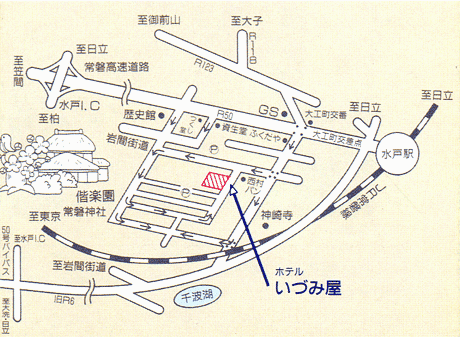ホテル　いづみ屋 地図