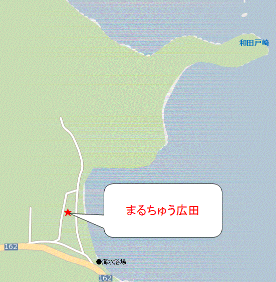 まるちゅう　広田への概略アクセスマップ
