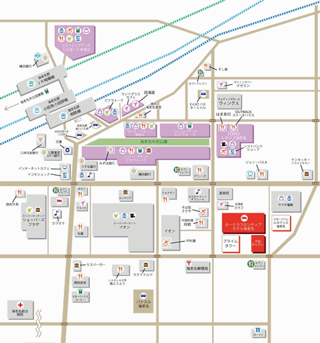 レンブラントホテル海老名への概略アクセスマップ