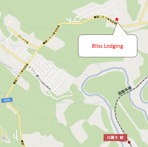 ブリスロジング（Ｂｌｉｓｓ Ｌｏｄｇｉｎｇ）の地図画像