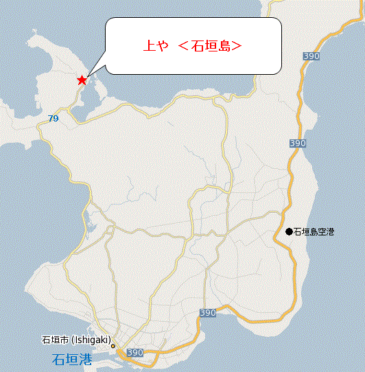 上や　＜石垣島＞への概略アクセスマップ