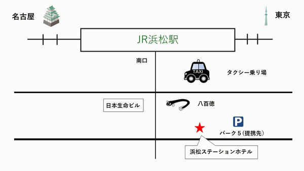 浜松ステーションホテル（くれたけホテルチェーン） 地図