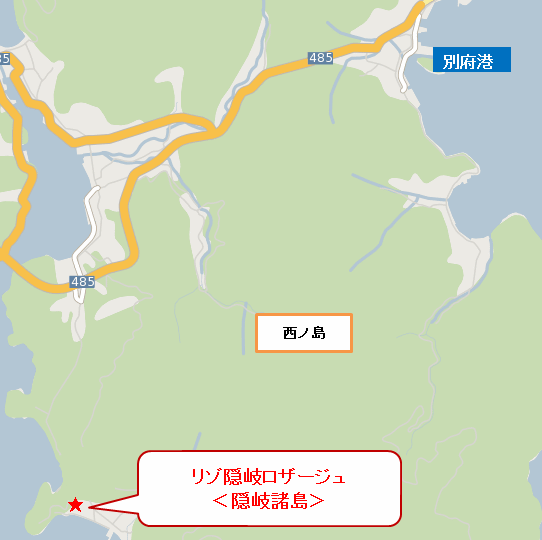 リゾ隠岐ロザージュ　＜隠岐諸島＞への概略アクセスマップ