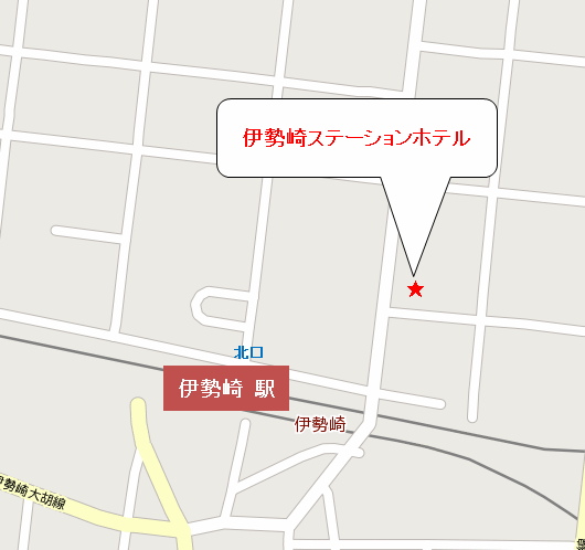 伊勢崎ステーションホテルへの案内図