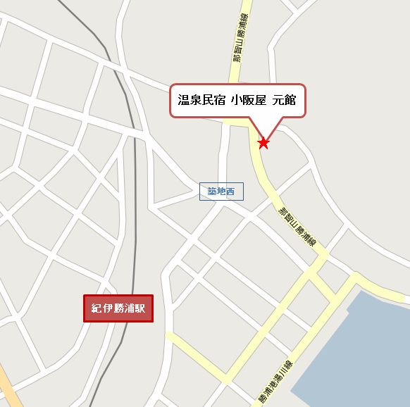 温泉民宿　小阪屋　元館への概略アクセスマップ